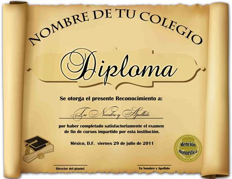 Ejemplo De Un Diploma Plantillas para diplomas personalizables gratis | Canva